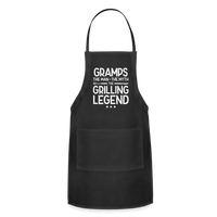 Gramps the Man the Myth the Grilling Legend Adjustable Apron - black