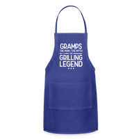 Gramps the Man the Myth the Grilling Legend Adjustable Apron - royal blue