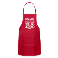 Gramps the Man the Myth the Grilling Legend Adjustable Apron - red