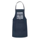 Gramps the Man the Myth the Grilling Legend Adjustable Apron - navy