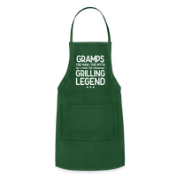 Gramps the Man the Myth the Grilling Legend Adjustable Apron - forest green