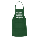 Gramps the Man the Myth the Grilling Legend Adjustable Apron - forest green