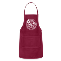 I Only Smoke the Good Stuff Adjustable Apron - burgundy