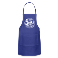 I Only Smoke the Good Stuff Adjustable Apron - royal blue