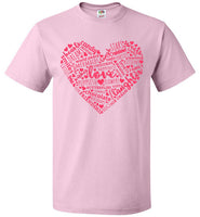 Heart Word Art Valentine's Day Shirt for Girls