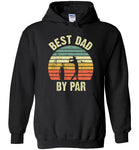 Best Dad By Par Vintage Sunset Golf Hoodie