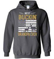 Best Buckin Grandpa Ever Hoodie - Funny Deer Hunting Gift for Men