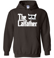 The Catfather Funny Cat Dad Hoodie Sweatshirt for Men Cat Lovers