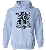 Nursing School Where Every Answer Is Right But You're Probably Wrong Hoodie