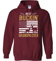 Best Buckin Grandpa Ever Hoodie - Funny Deer Hunting Gift for Men