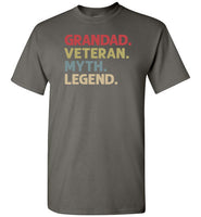 Grandad Veteran Myth Legend Shirt for Men Military Vet Grandpa