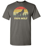 Papa Wolf Shirt for Men Dad Grandpa
