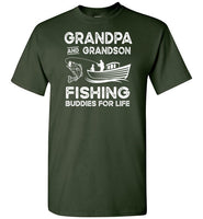 Grandpa and Grandson Fishing Buddies for Life Matching Shirt for Men