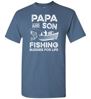 Papa and Son Fishing Buddies for Life Matching Shirt for Men