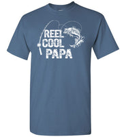 Reel Cool Papa Funny Fishing Shirt for Men Dad Grandpa