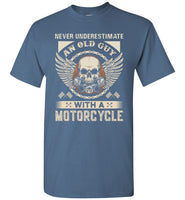 Never Underestimate an Old Guy with a Motorcycle Shirt for Men