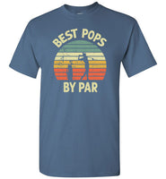 Best Pops By Par Golf Shirt for Men Grandpa Golfing Tee Gift