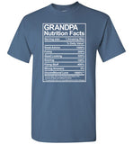 Grandpa Nutrition Facts Shirt for Men