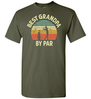 Best Grandpa By Par Golf Shirt for Men Grandpa Golfing Tee Gift
