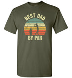 Best Dad By Par Vintage Sunset Golf T-Shirt