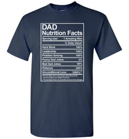 Dad Nutrition Facts Shirt for Men