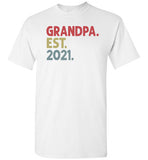 Grandpa Est 2021 Shirt for New & Expecting Grandpas