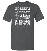 Grandpa and Grandson Fishing Buddies for Life Matching Shirt for Men