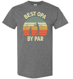 Best Opa By Par Golf Shirt for Men Grandpa Golfer Gift