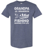 Grandpa and Grandson Fishing Buddies for Life Matching Shirt for Men