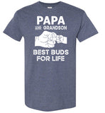 Papa and Grandson Best Buds for Life Shirt for Men Grandpa Gift