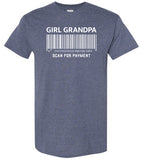 Girl Grandpa Scan for Payment Barcode Shirt