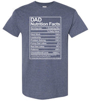 Dad Nutrition Facts Shirt for Men