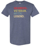 Grandpa Veteran Myth Legend Shirt for Men Military Vet Gift