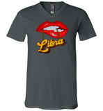 Libra Lips and Chain V-Neck Shirt for Women