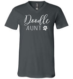 Doodle Aunt Paw Print V-Neck Shirt for Women