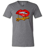 Libra Queen Lips and Chain V-Neck Shirt for Women