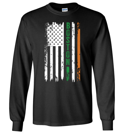 Irish American Boston Flag Long Sleeve Shirt