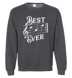 Best Dad Ever Music Notes Sweatshirt
