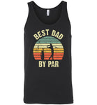 Best Dad By Par Vintage Sunset Golf Tank Top