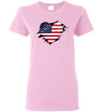 American Flag Heart Shirt