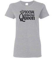 Social Distancing Queen Crewneck T-Shirt