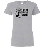 Social Distancing Queen Crewneck T-Shirt