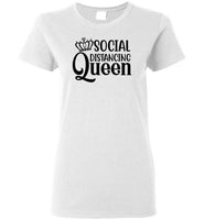 Social Distancing Queen Crewneck T-Shirt