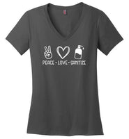 Peace Love Sanitize V-Neck T-Shirt