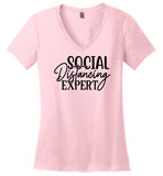 Social Distancing Expert V-Neck T-Shirt