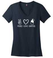 Peace Love Sanitize V-Neck T-Shirt