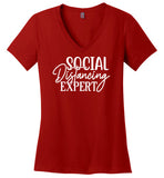 Social Distancing Expert V-Neck T-Shirt