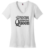 Social Distancing Queen V-Neck T-Shirt