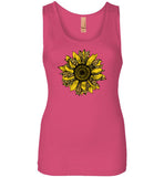 Leopard Print Sunflower Tank Top for Women