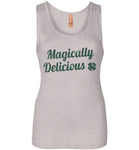 Magically Delicious St Patricks Day Jersey Tank Top for Women